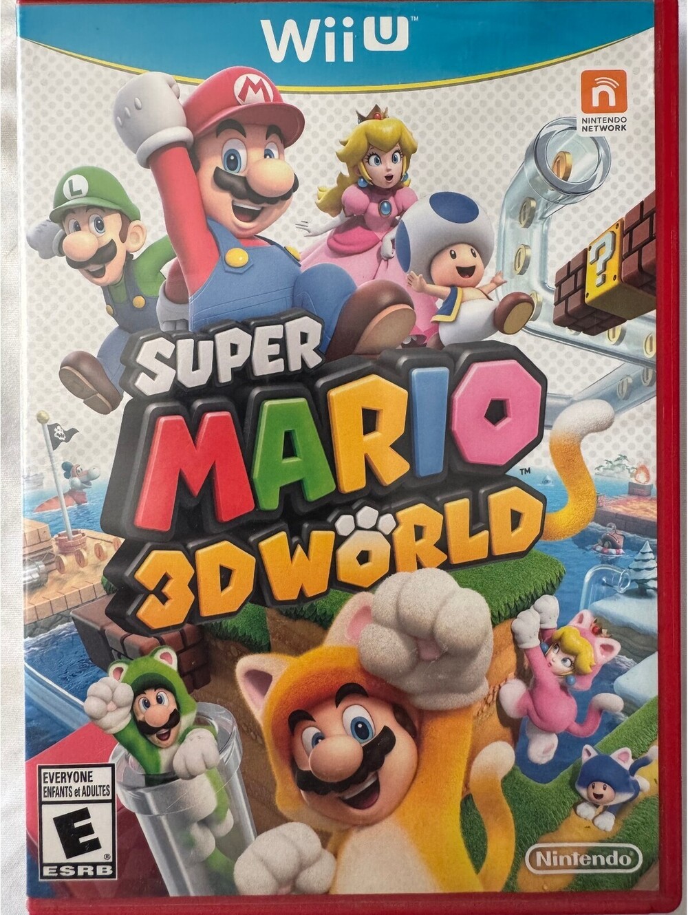 2013 Nintendo Wii U Super Mario 3D World Complete w Manual EUC No Issues